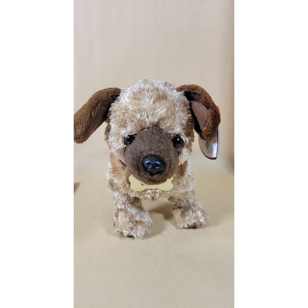 Ty Beanie Babies Odie the Dog Brown Tan Puppy Plush Toy with Collar and Tag